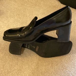 Authentic Coach heeled loafers size 7.5!